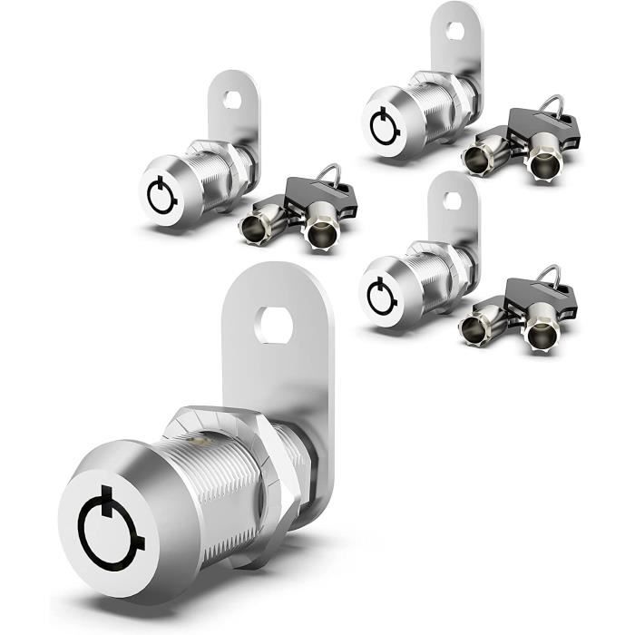 Lot De 6 Serrures à Bouton Poussoir Pour Camping-car - 20 Mm, Sans Clé, Pour Armoire, Yacht, Caravane