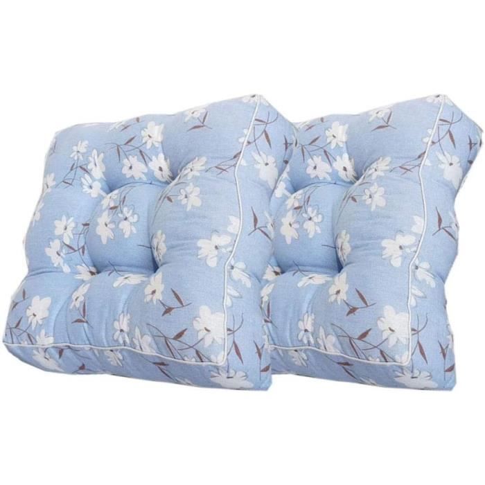 Lot De 4 Coussins De Chaise Carrés Antidérapants - 30x30x5 Cm, Housse Lavable - Pour Cuisine, Salle à Manger, Terrasse, Intérieur/extérieur