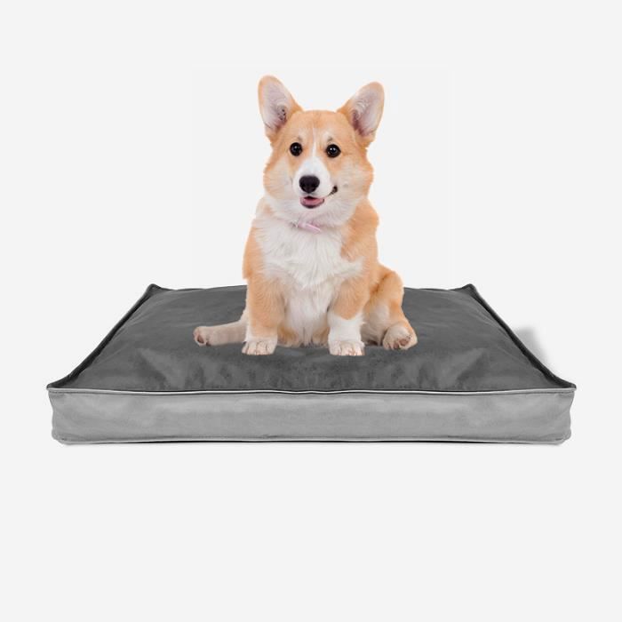 Comparer les prix de Panier Chien Grand Taille Imperméable - Coussin Chien De Cuir Artificiel - Doux Amovible Et Lavable - M 76*51*7.5CM
