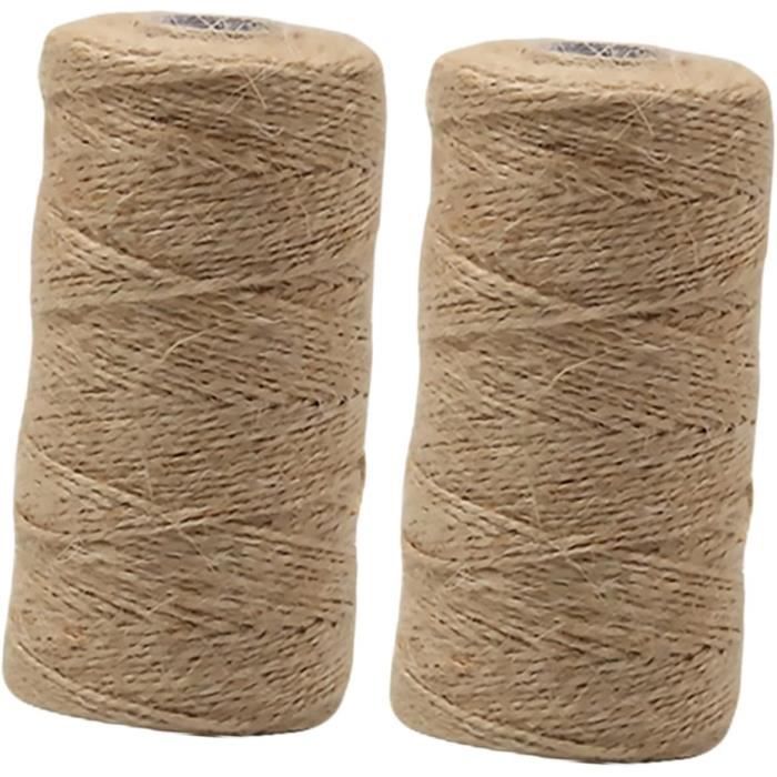 2 Rouleaux Ficelle de Jute avec Feuille, 20M Vigne Artificielle Faux Feuillage Feuille, Ficelle
