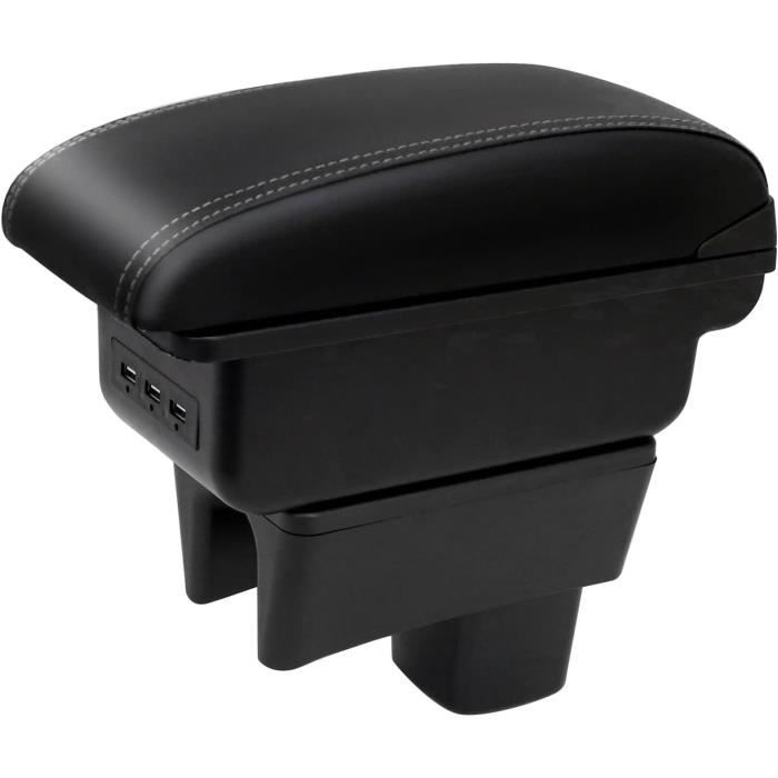 Accoudoir Central Pour Suzuki Jimny 2005-2018 - Cuir Noir, Rangement Intégré