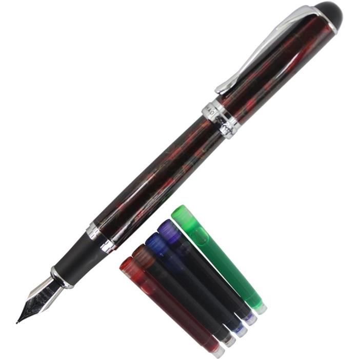 Stylo Plume Bleu Nuit Avec étui Métal - Neuf Sans Emballage, Marque Générique