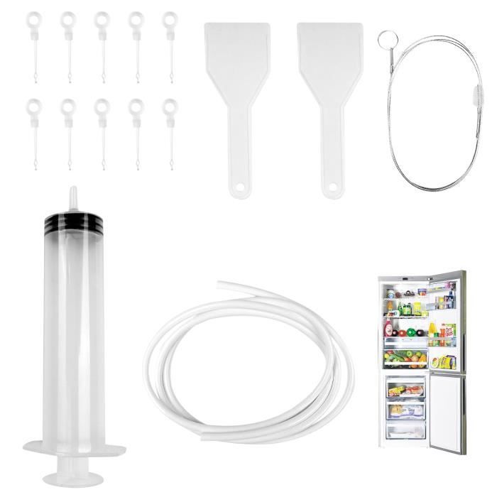 Kit De Nettoyage Pour Réfrigérateur - 5 Outils (brosse, Tuyau, Pelle, Seringue, Bouchons) - Débouchage Trou D'évacuation - Réutilisable