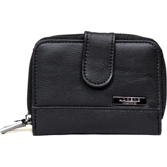 Moorle Porte-monnaie En Cuir Véritable Femme – Mini 10x7 Cm Avec Porte-clés – Pratique Et Tendance Pour Poches Ou Sacs
