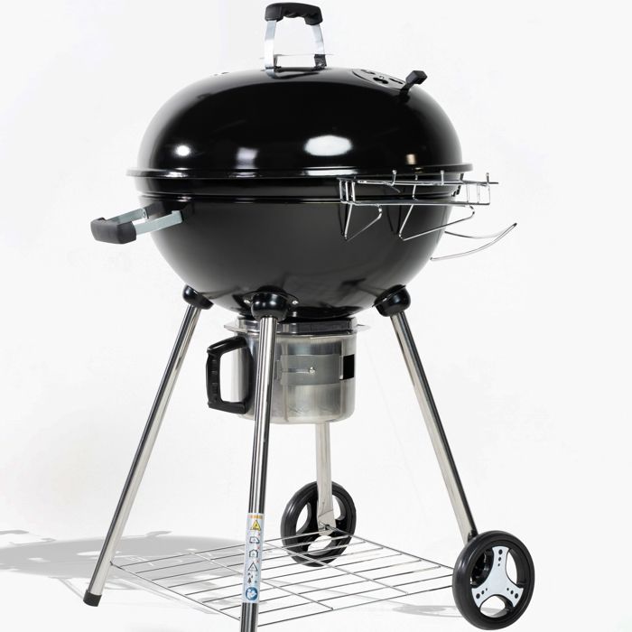 RAVIDAY Barbecue Charbon de Bois 57 cm avec Couvercle  Barbecue Rond Charbon  BBQ Charbon 4 Pieds  Id&eacute;al pour 8 &agrave; 12 personnes