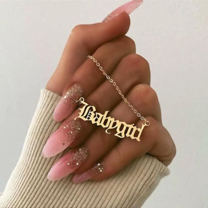 Meilleure Vente Mode Bebe Fille Collier Lettres Babygirl Pendentif Collier Or Achat Vente Sautoir Et Collier Meilleure Vente Mode Bebe Dore