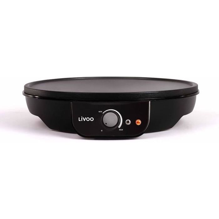 30cm de diam/ètre BP-2637 Tristar Cr/êpi/ère Thermostat r/églable Plastique Noir