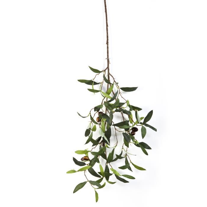 Branche D Olivier Artificielle Avec 6 Olives 90 Feuilles Vert Deluxe 65 Cm Branche Artificielle Olivier Artificiel Cdiscount Maison