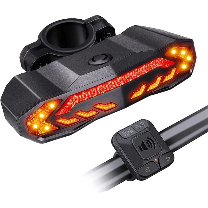 Feux avant ou arrière avec clignotant LED rechargeable USB moto
