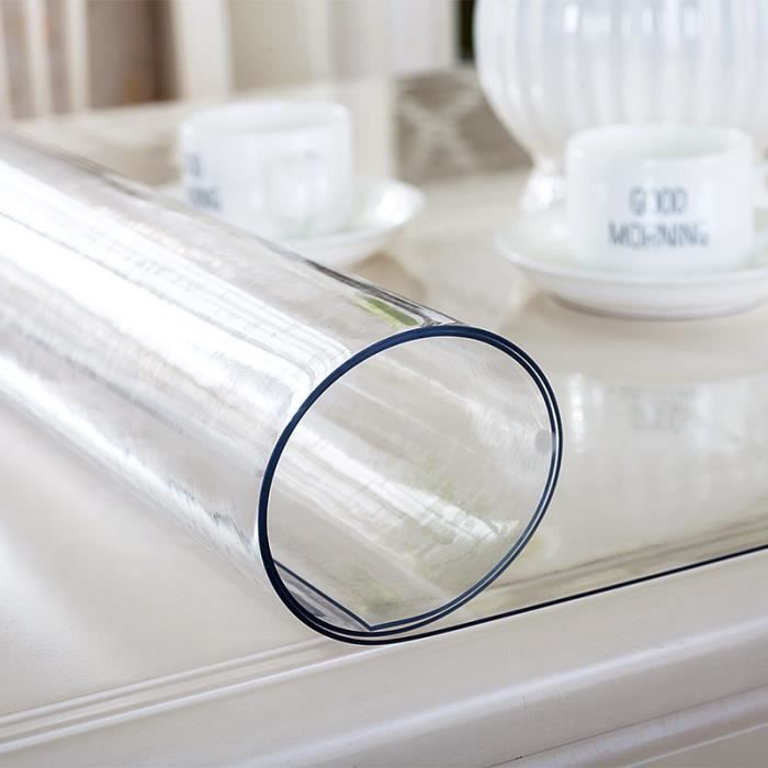 YQJ Imperméable Nappe Transparente,Rectangulaire épaisse 3mm Film PVC Epais Cristal Anti-Tache protège Table Meuble pour Cuisine Restaurant,60x60cm/23.6x23.6in 
