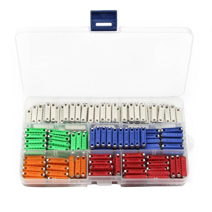 OTOTEC Lot De 200 Fusibles Torpilles Céramique 5A 8A 16A 25A 40A - Kit Voiture Et Moto
