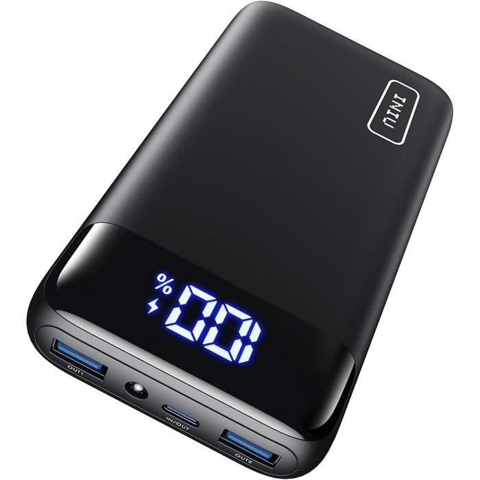 Batterie Externe 20000mAh Chargeur Grande Capacité Rapide avec 2 Ports USB  Sortie, Power Bank avec Affichage Numérique LED Blocs d'alimentation