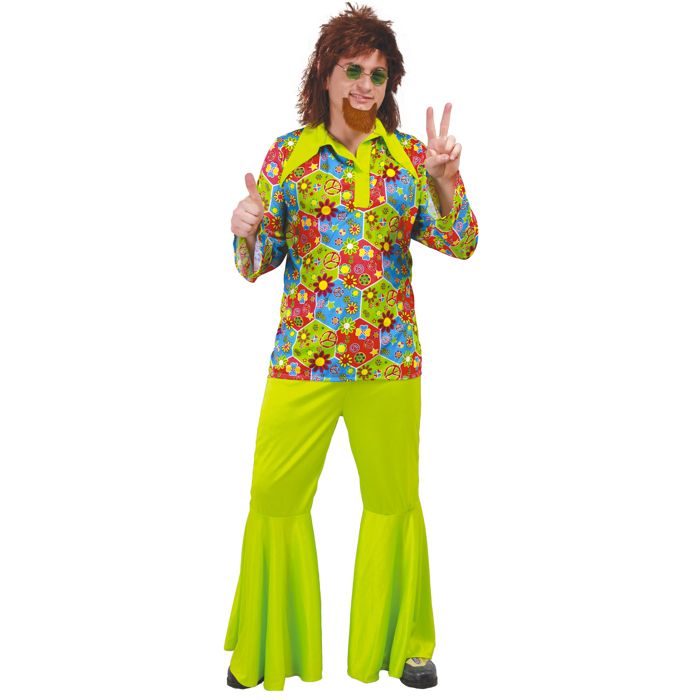 Deguisement Hippie Homme L Vert Polyester Costume annees 70 Cdiscount Jeux Jouets