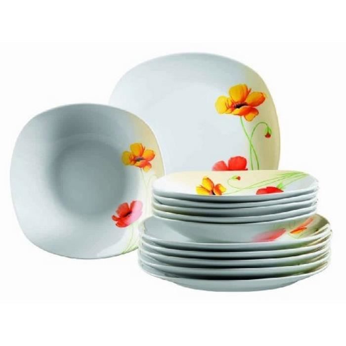 Service De Table 12 Pieces Papavero Achat Vente Service