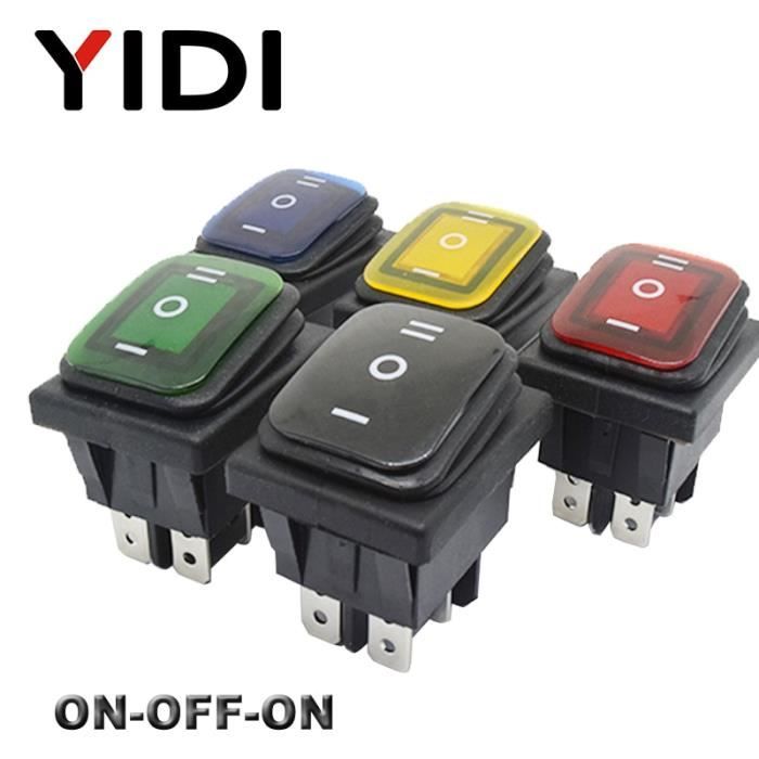 Lumière Rouge 12-24V Interrupteur à Bascule étanche Robuste 16a 250VAC