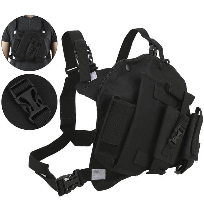 Harnais De Poitrine Pour Talkie-walkie - Sangle Réglable, Respirant Et Compatible Avec Baofeng, Kenwood, Motorola