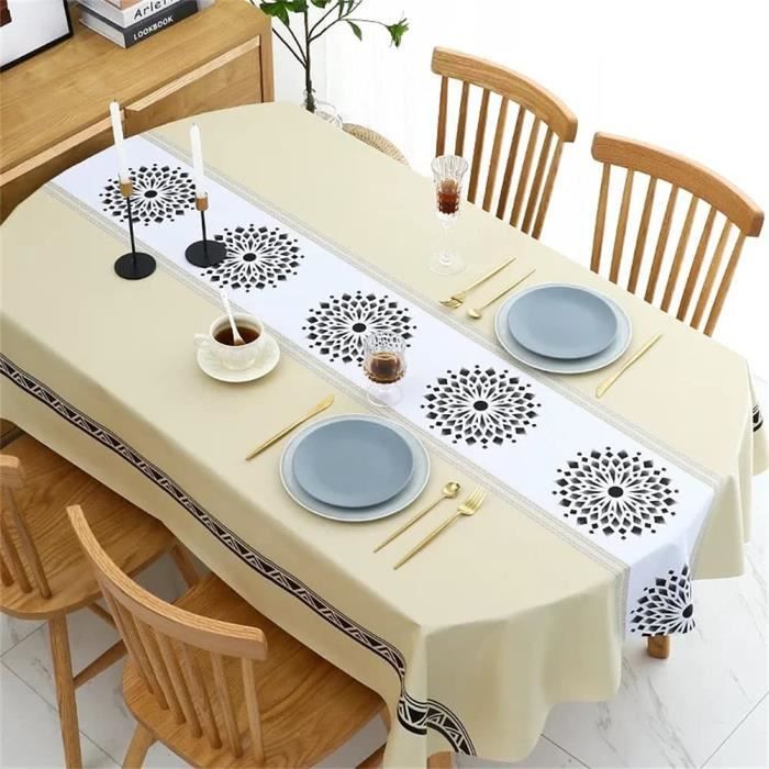 Nappe De Table Rectangulaire Toile Ciree En Pvc Nappe Antitache Impermeable Nappes Exterieur Lavable Imprimee 137x1cm 28 Cdiscount Maison