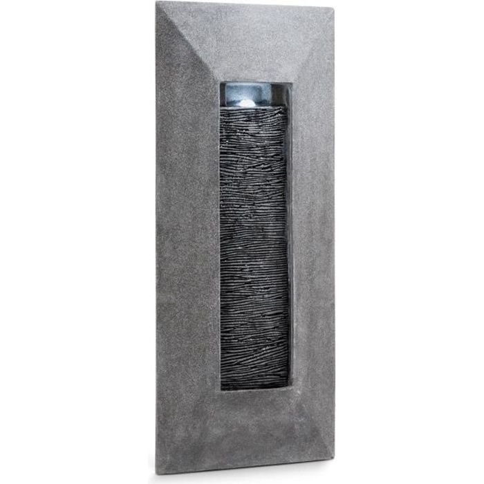 blumfeldt niagara fontaine murale led 37x88x9cm reservoir 3 4l pompe 2w integres pour autonomie ip44 design pierre naturelle cdiscount jardin