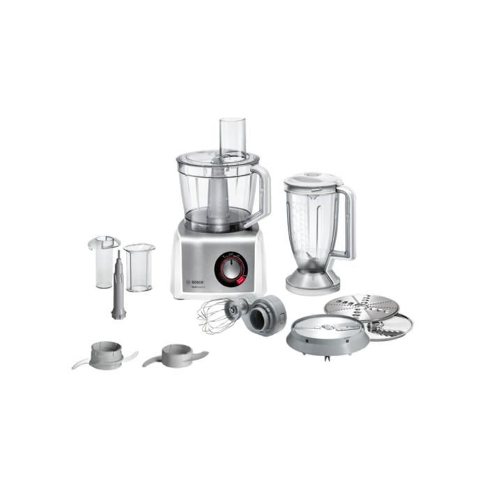 bosch multitalent 8 mc812s814 robot multi-fonctions 1250 watt inox brossé-blanc