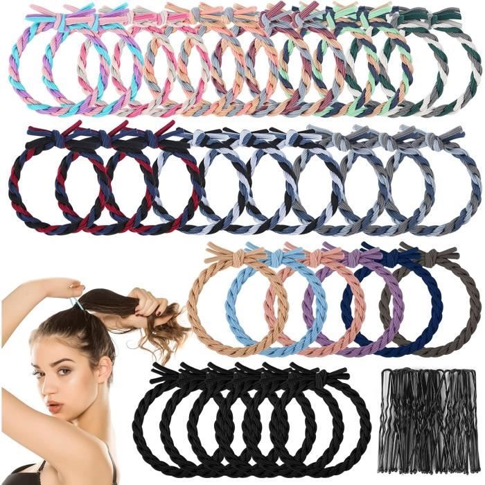 Lot D'élastiques à Cheveux Multicolores - Neuf Avec étiquettes