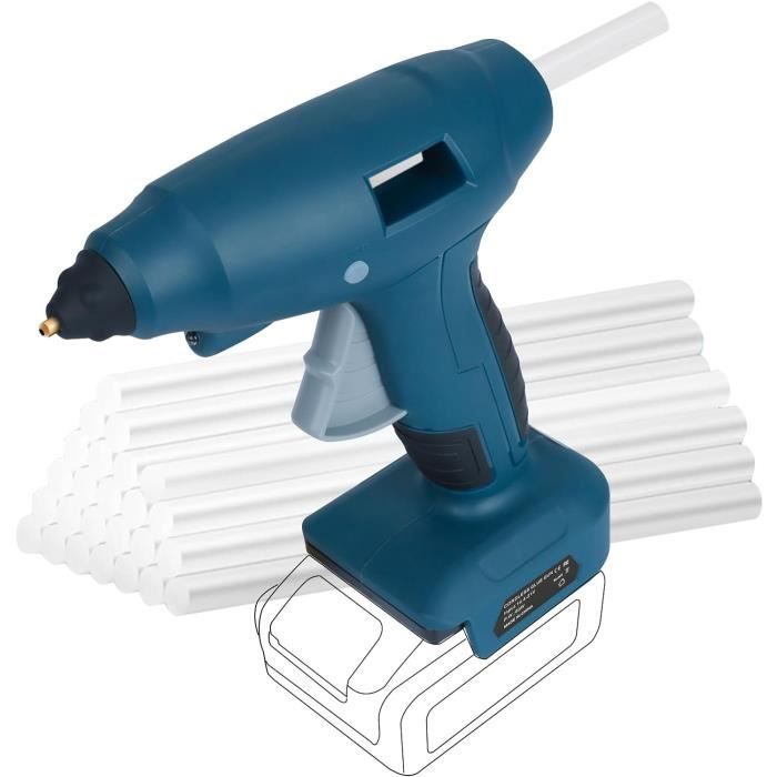 Pistolet à Colle Chaude Sans Fil 100W – Compatible Batteries Makita 18V LXT, 100-200°C