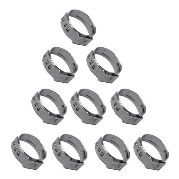 Lot De 25 Colliers De Serrage Simple Oreille En Acier Inoxydable 304 - 5.8-23.5mm, Pour Tuyaux, étanches Et Résistants