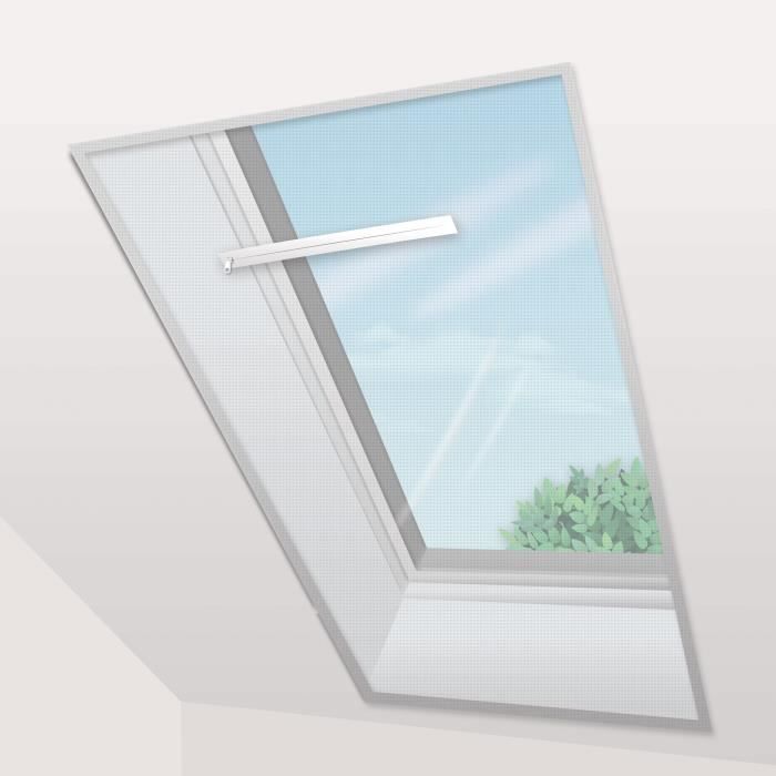 Blanc Lot de 2 Moustiquaires pour fen/être 100x100cm Dimensions ajustable et fixations