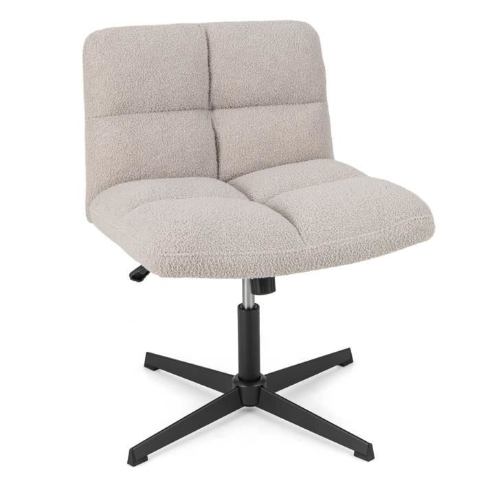 Chaise de bureau sans accoudoirs, avec base métallique, large siège Chaise de bureau sans accoudoirs, avec base métallique, large siège