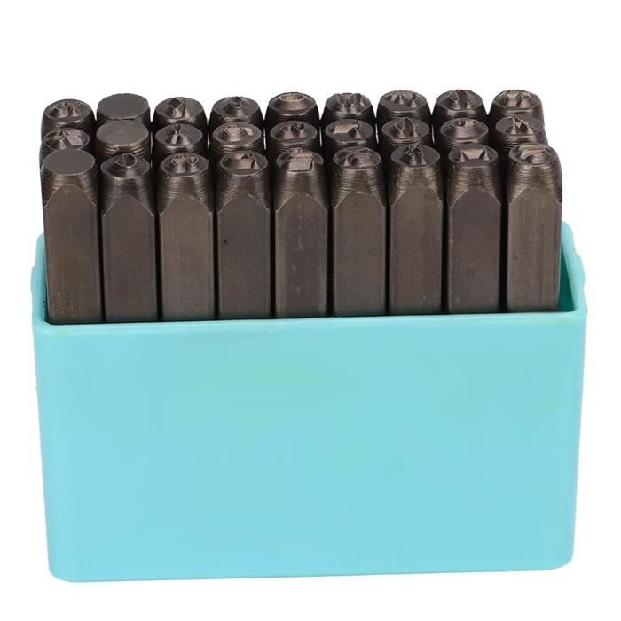 Kit D’Estampage Métal 63 Pièces – Poinçons Lettres Et Chiffres 3mm Pour Bijoux, Cuir, Bois DIY