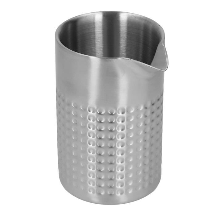 Verre à mélanger pour Cocktail à Double paroi, en acier inoxydable, avec motif sculpté, accessoires de Bar Verre à mélanger pour Cocktail à Double paroi, en acier inoxydable, avec motif sculpté, accessoires de Bar
