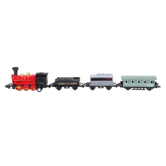 Jouets pour enfants, voie de train en cuir vert, modèle en alliage