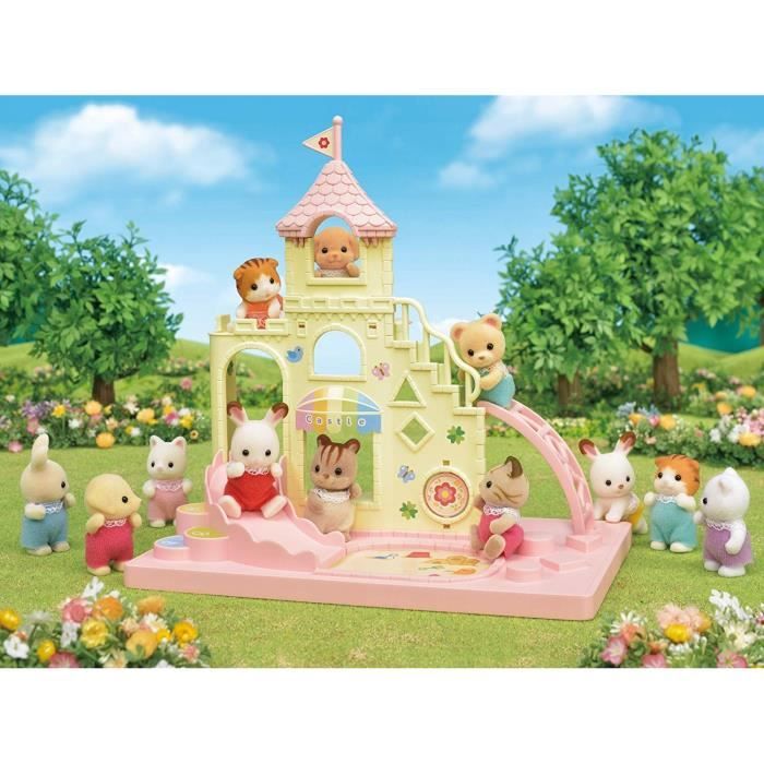 Figurine pour enfant Sylvanian Families Figurine Fillette Lapin Chocolat 7  cm + Bureau et Accessoires