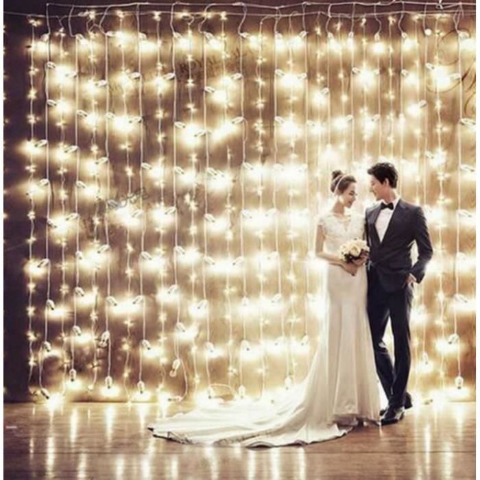 Guirlande lumineuse Rideau de lumière 300 LED Lumières mariage