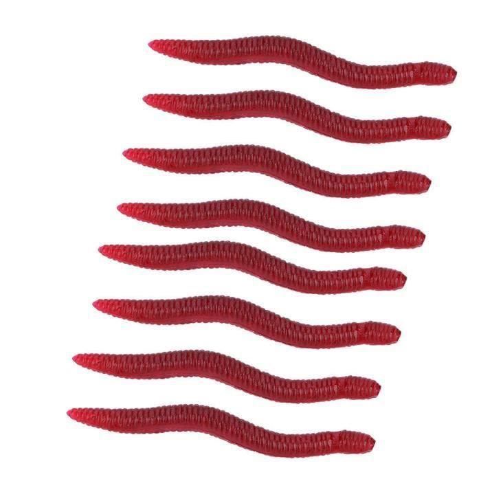 GAT08090Fdit appâts de pêche en mer Leurre de pêche 4 cm insectes mous faux vers de terre