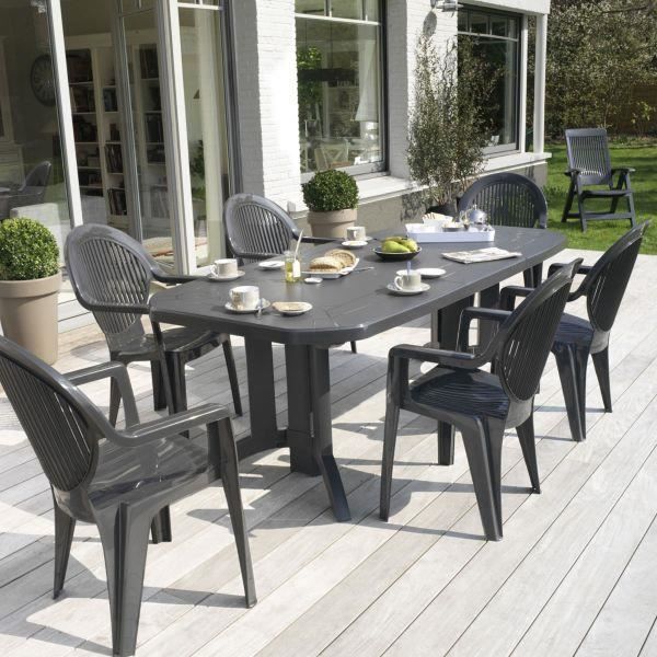 Table De Jardin Vega 220 Grosfillex Anthracite Achat Vente Table De Jardin Table De Jardin Vega 220 Gr Cdiscount