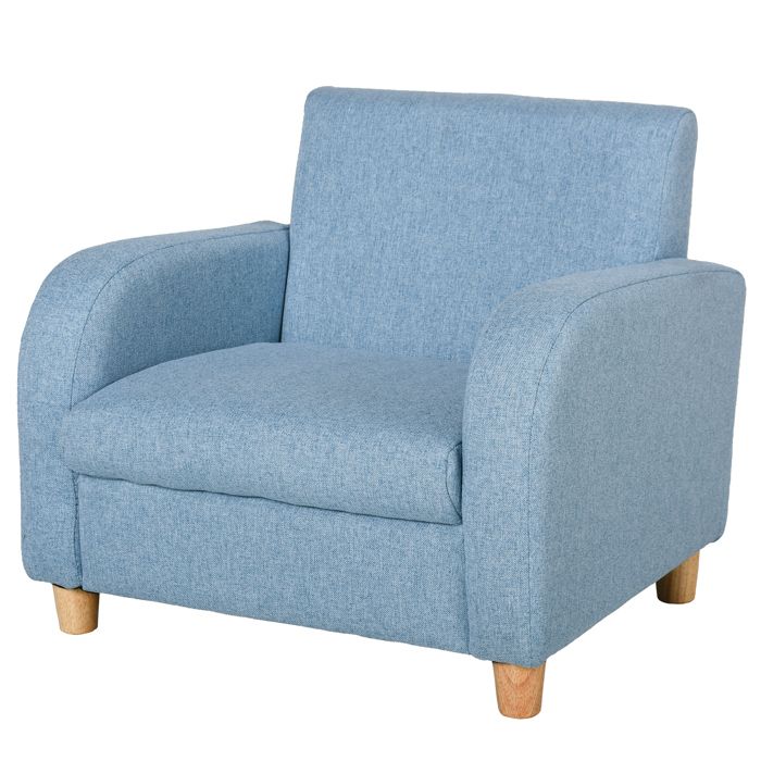 HOMCOM - fauteuil pour enfants - Lin - 49x45x44cm - Bleu