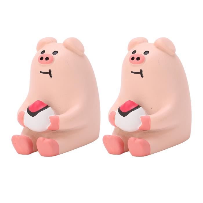 Statue D'animal De Cochon Accroupi Sur Les Toilettes – Statue