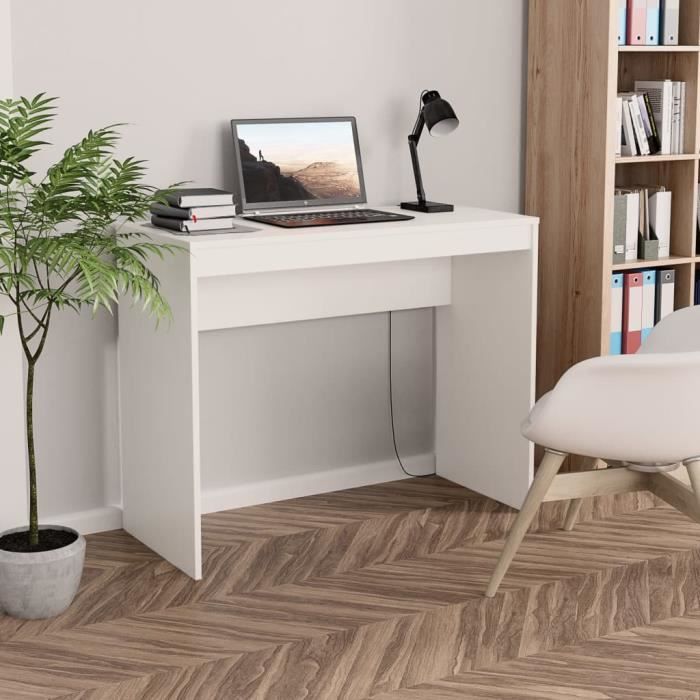 Kudde account Onderdompeling Belle tech Bureau Blanc 90 x 40 x 72 cm Aggloméré - Cdiscount Maison