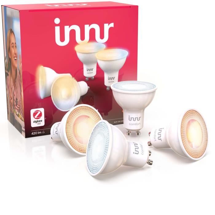 Innr GU10 ampoules LED connectées, réglable 2200K 5000K, Philips Hue