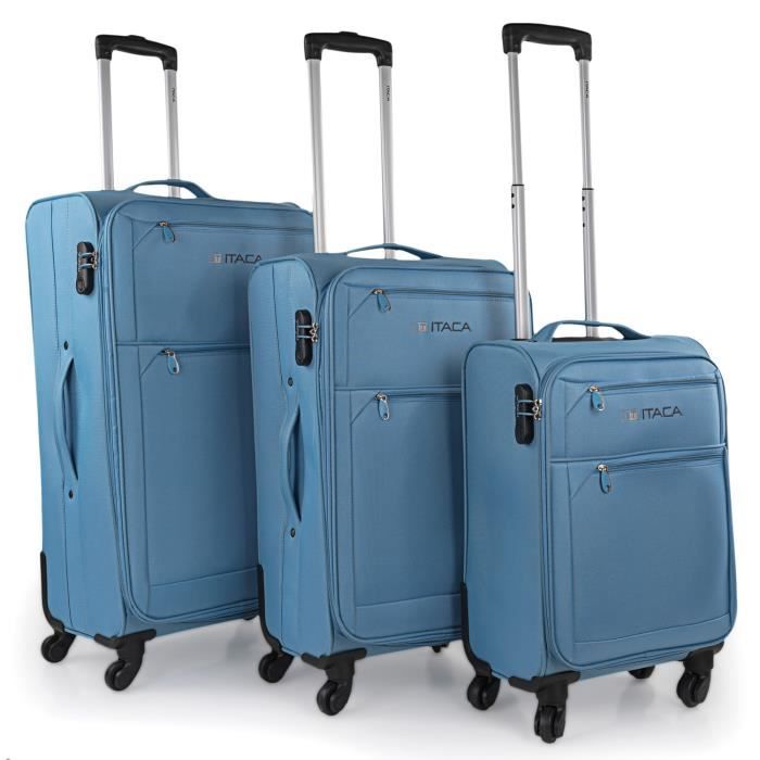 Valise Cabine En Cuir Noir Pascal Morabito - Fabriquée En France, Grande Taille Jusqu'à 56 Cm