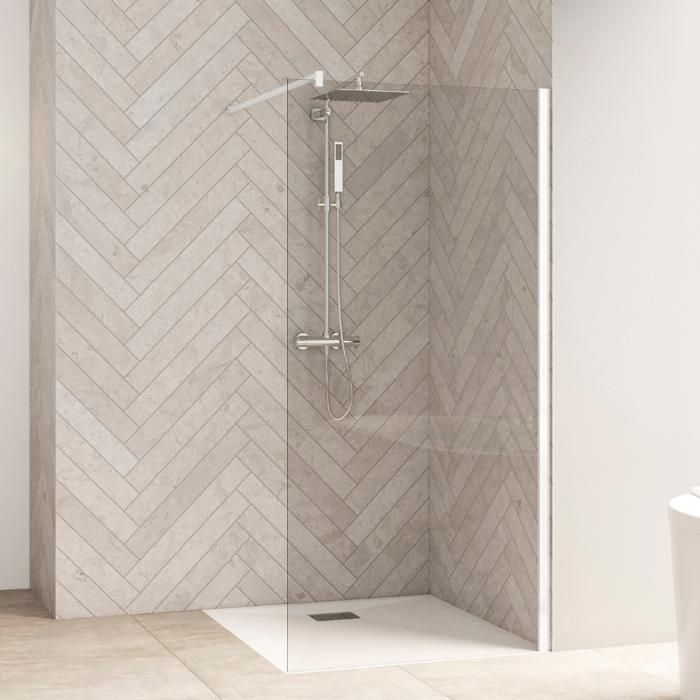 KINEDO Paroi de douche fixe Smart Design solo verre transparent, 225,7