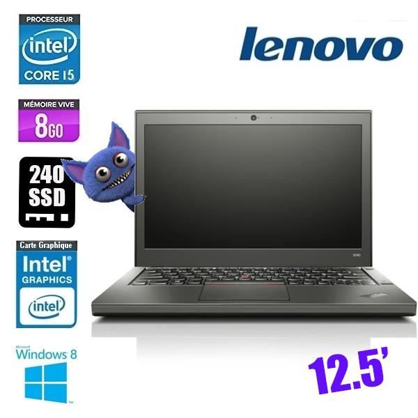 Ordinateur portable LENOVO THINKPAD X250 - Intel Core i5 5300U - 8 Go RAM - 240 Go SSD - Windows 8.1 Pro 64Bits - Lenovo