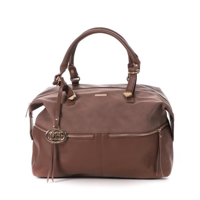 Sac ?� Main Marron Femme Manoukian Valentine - Cdiscount Bagagerie - Maroquinerie
