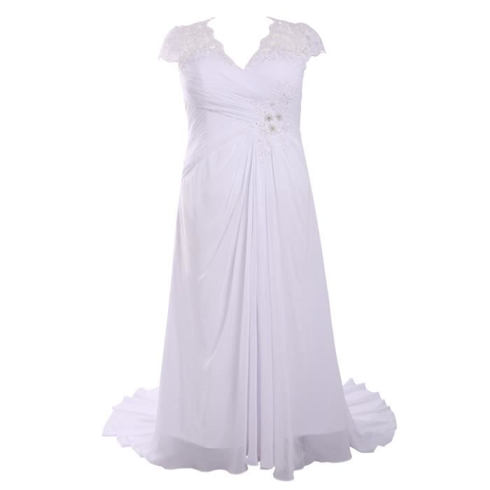 Robe De Mariee De Mariage Grande Taille 50 Prix Special Longue