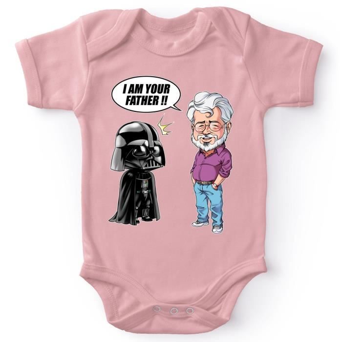 Body Bebe Filles Rose Star Wars Parodique Dark Vador Et George Lucas I Am Your Father Un Pere Pas Si Inconnu Que Ca Ver Noir Cdiscount Pret A Porter