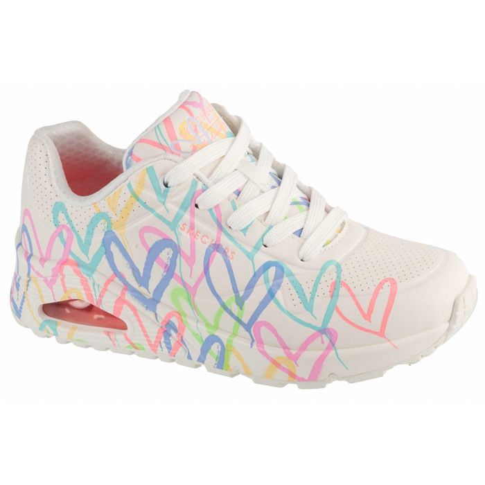 Skechers Baskets Skechers Femme Blanc - SKECHERS - 155507-WPTQ - A élastique - Plat - Textile