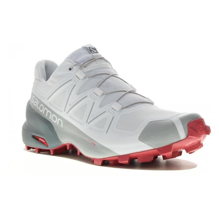 Chaussures Running SALOMON Femme Speedcross 5w ILLUSION Blanc / Prune AH  2019 - Cdiscount Sport
