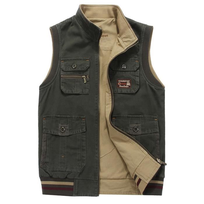 Gilet sans manche homme multipoches online