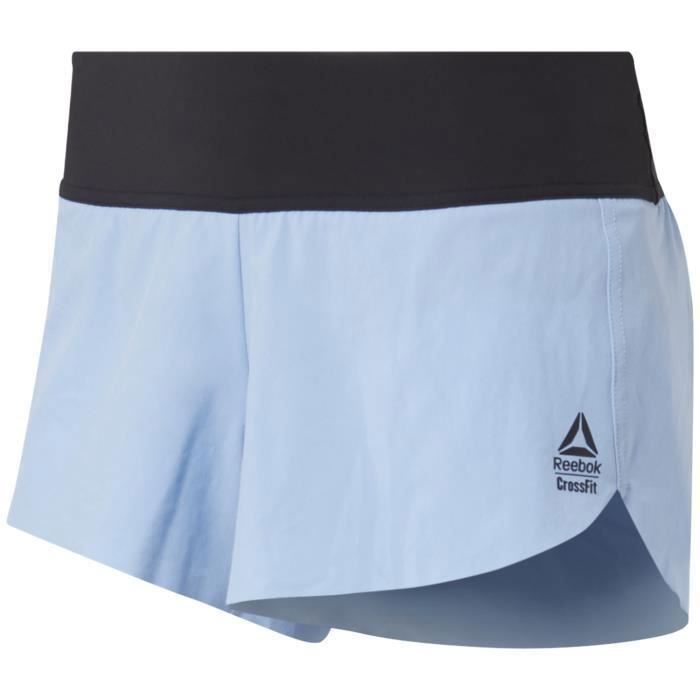Short femme Reebok CrossFit Knit Woven Bleu aqua noir