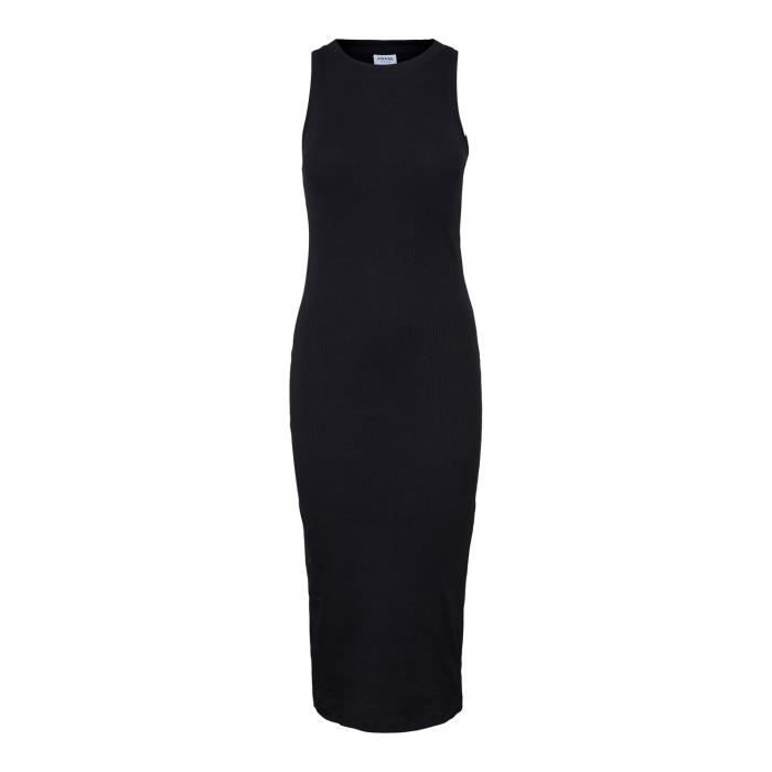 Robe Noire Verone LMV – Taille 34/36 – Sans Manches – Polyester – Style Genou – Mode Française